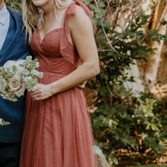 reverly dresses Lily Chiffon Dress in bra cups and vertical boning for support Off Ready To Ship Bridesmaid Dresses
